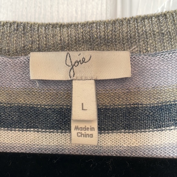 Joie linen striped sweater - Size Large - Picture 4 of 7